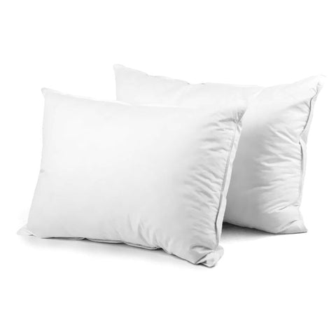 NNEDSZ Bedding Set of 2 Goose Feather and Down Pillow - White